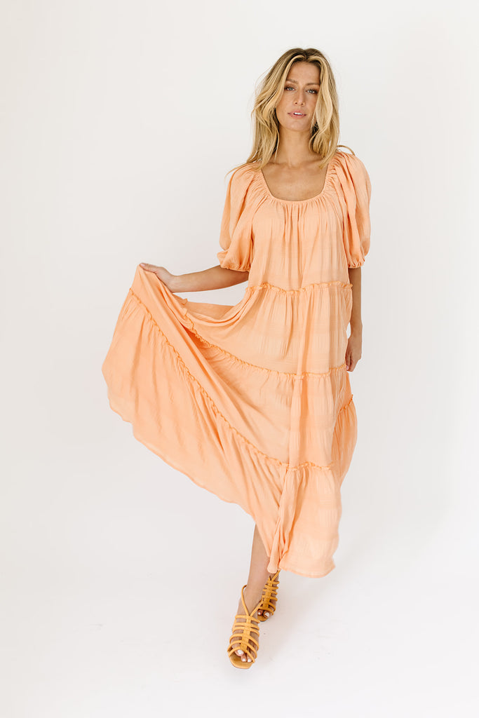 daymaker dress // peach *zoco exclusive*