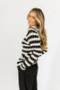 hazel striped crochet sweater