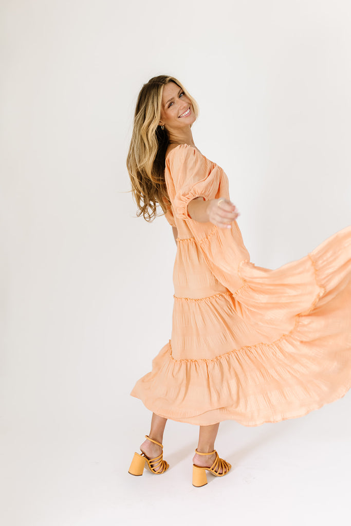 daymaker dress // peach *zoco exclusive*