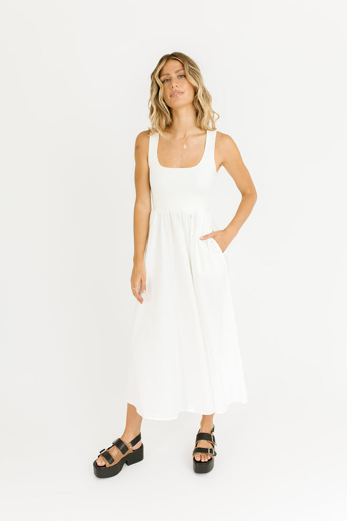 polo tank dress // white