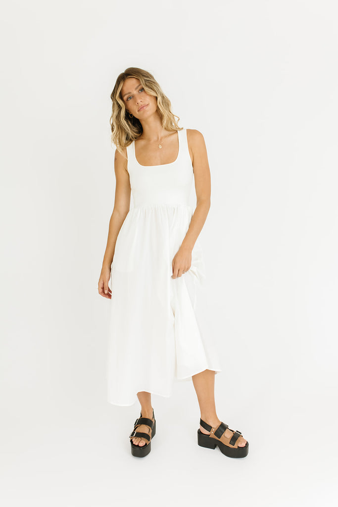 polo tank dress // white