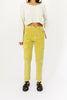 yesterday corduroy cargo pants // chartreuse