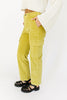 yesterday corduroy cargo pants // chartreuse