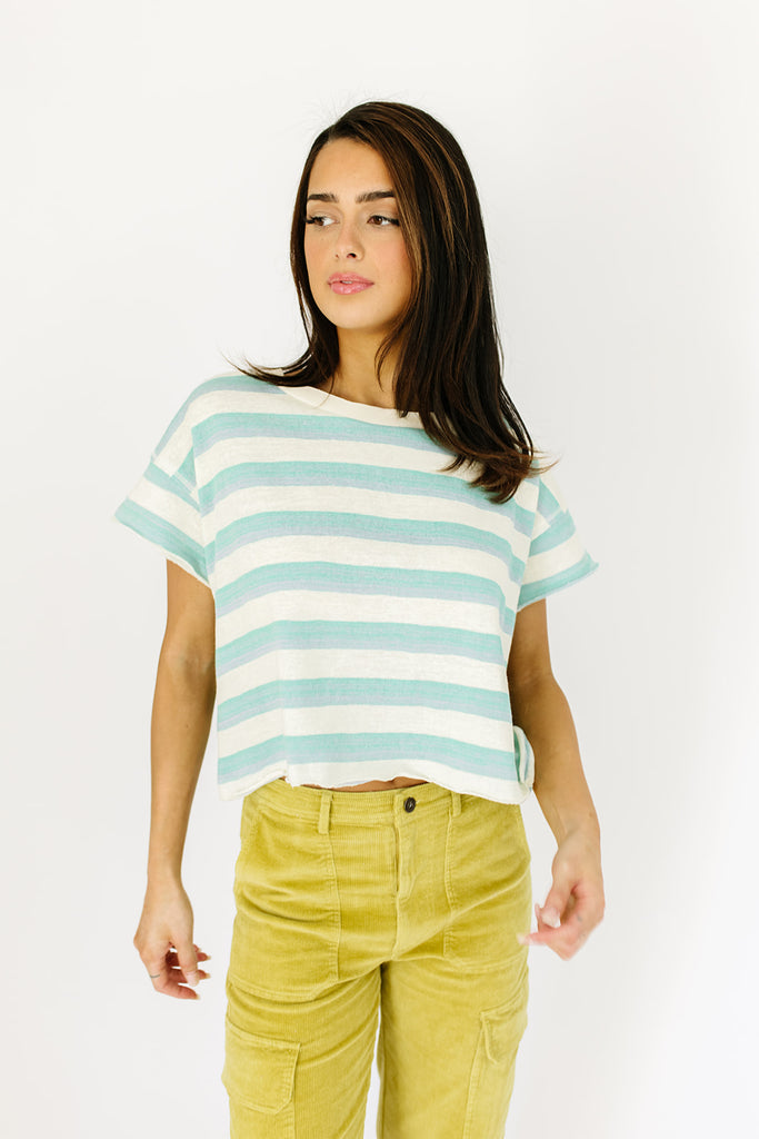 ready or not striped tee