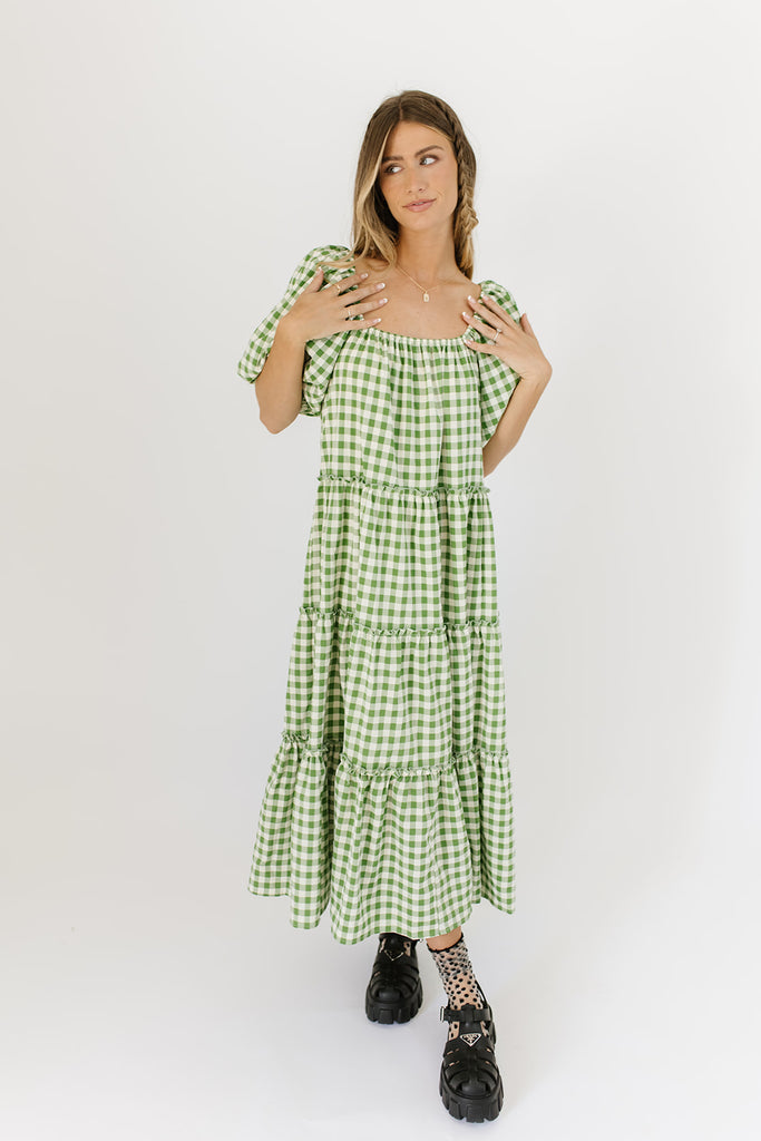 daymaker dress // green gingham *zoco exclusive*