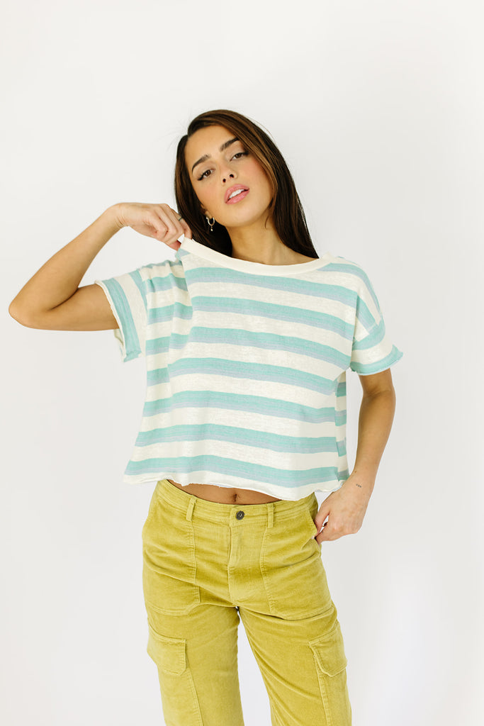 ready or not striped tee