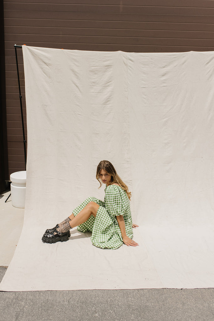 daymaker dress // green gingham *zoco exclusive*