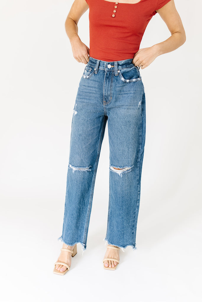 rockefeller distressed denim