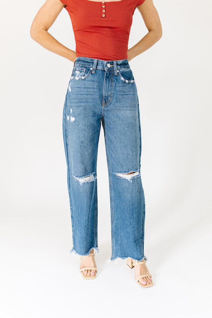 rockefeller distressed denim