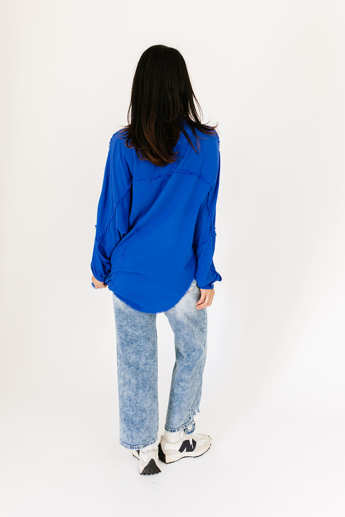 mallory button up // cobalt blue *restocked*