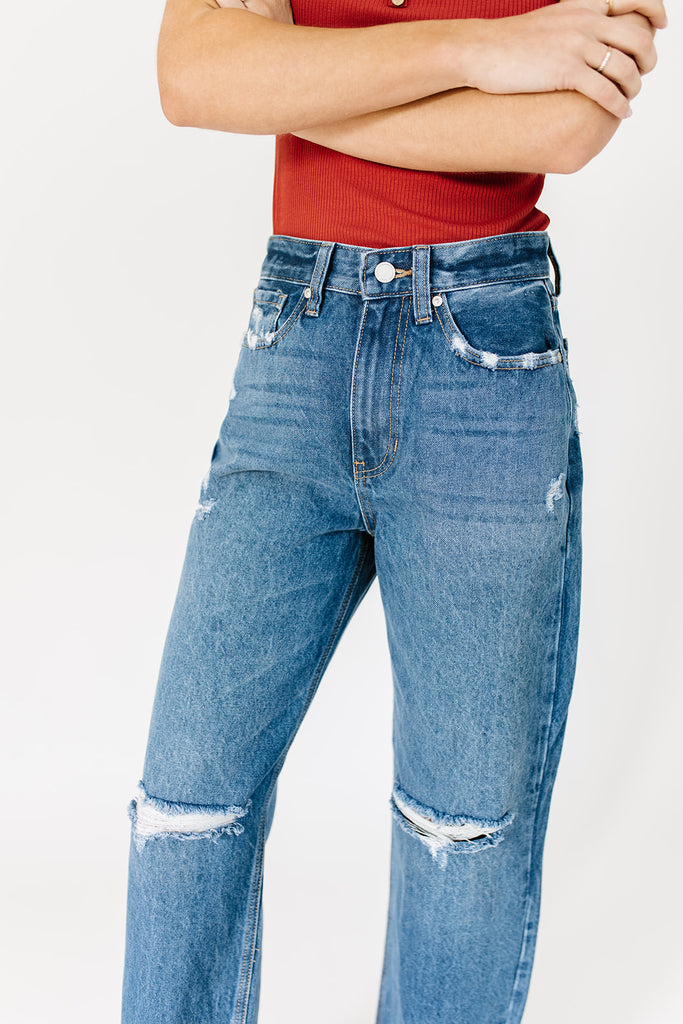 rockefeller distressed denim