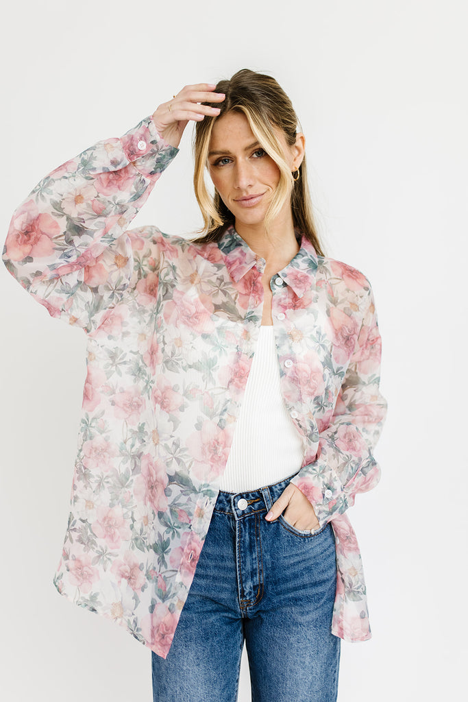 kenny floral button down *restocked*