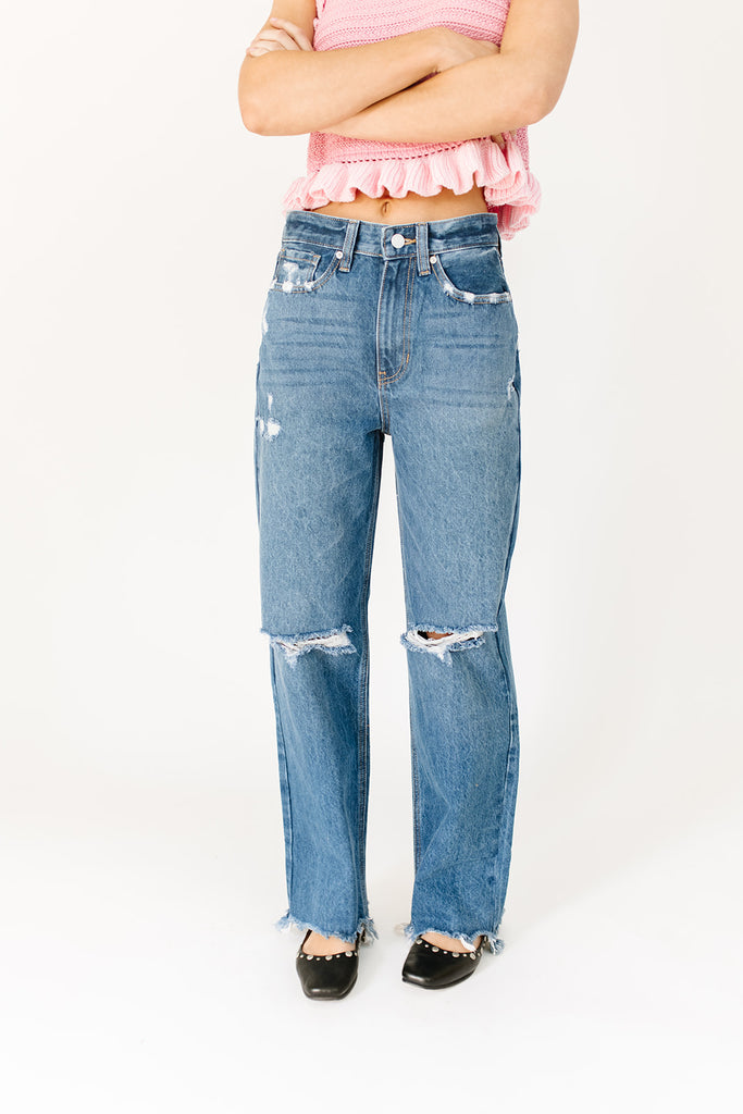 rockefeller distressed denim