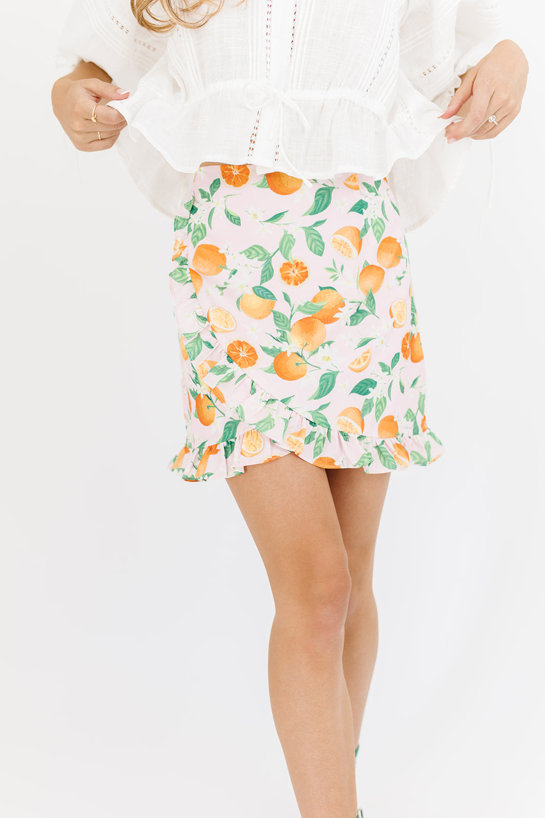 【PORTERNA】Meji Peach Short Skirt SERAPHINA PLEATED MESH SKIRT WITH INNER SHORT - PICKLEBALL