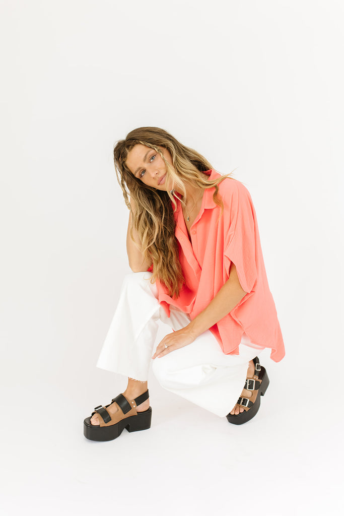 space for two top // neon coral