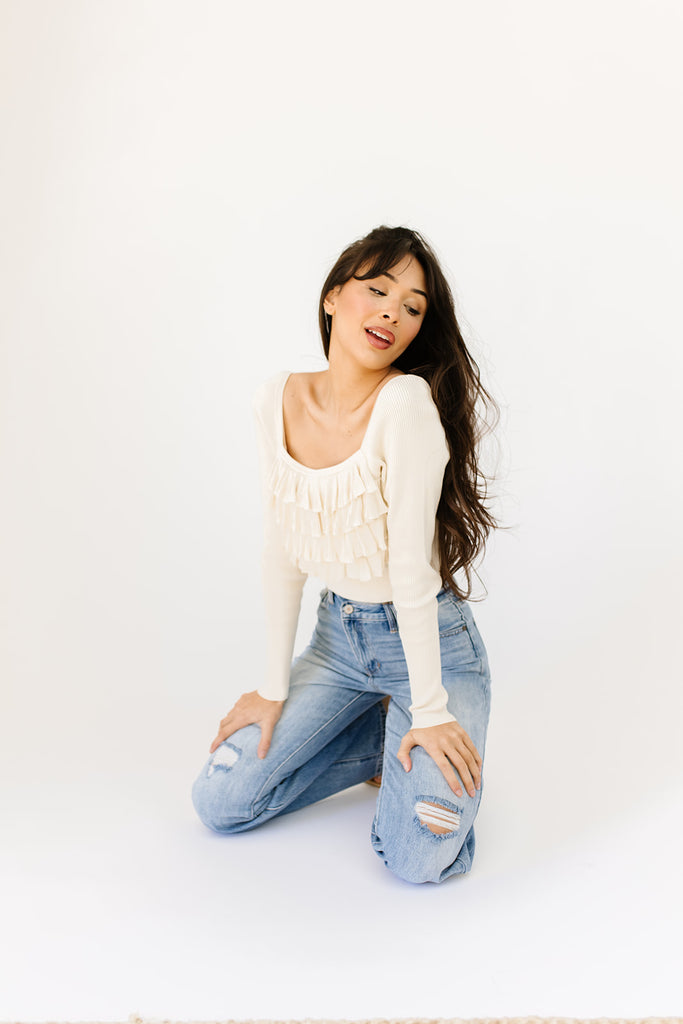 gina ruffle top