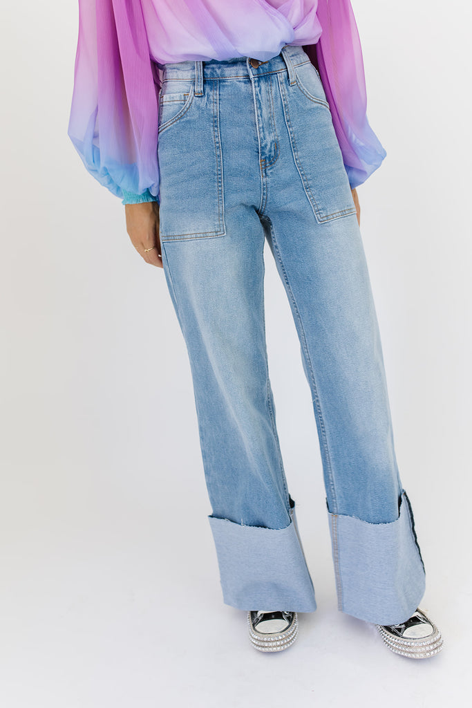 ruth folded hem denim