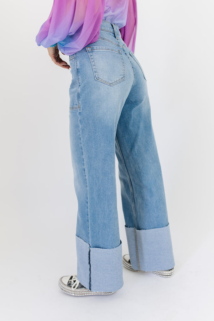 ruth folded hem denim