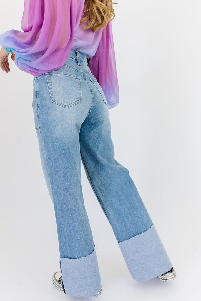 ruth folded hem denim