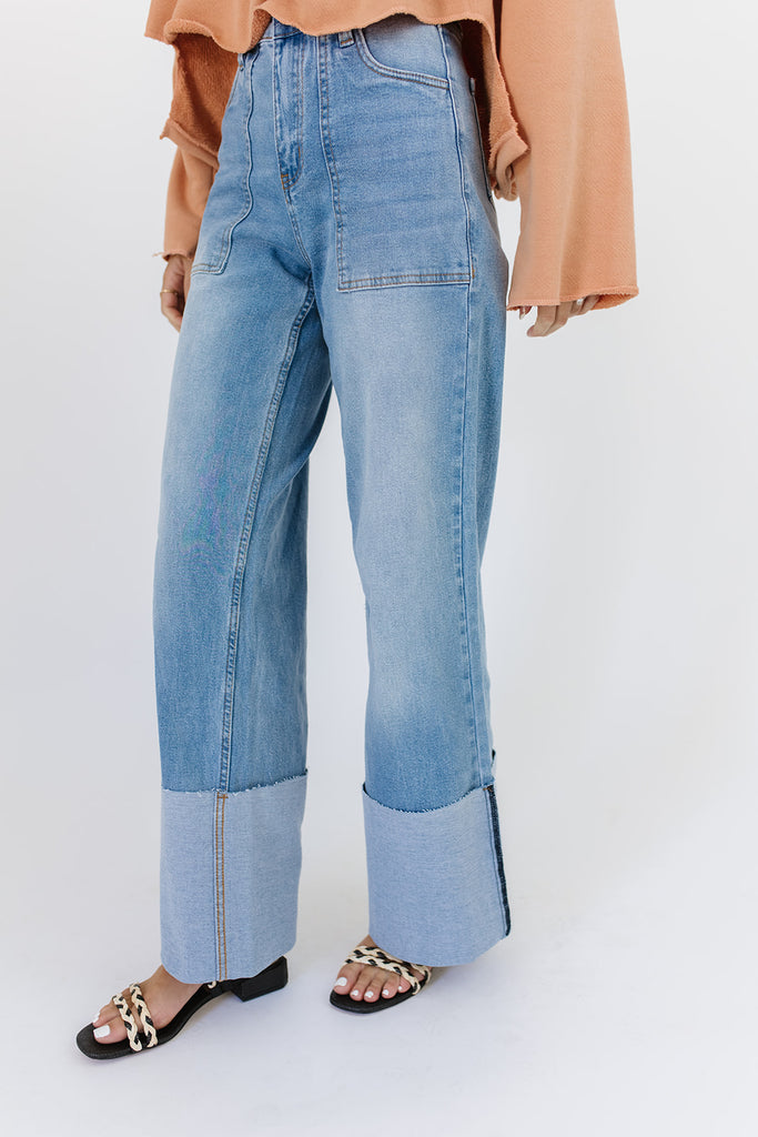 ruth folded hem denim