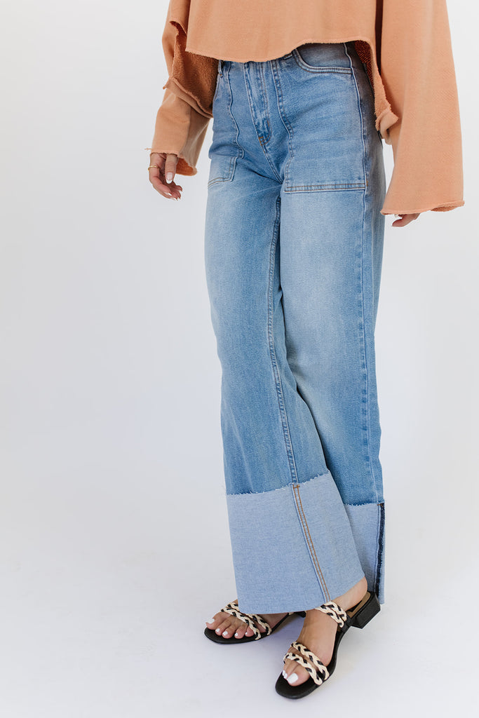 ruth folded hem denim