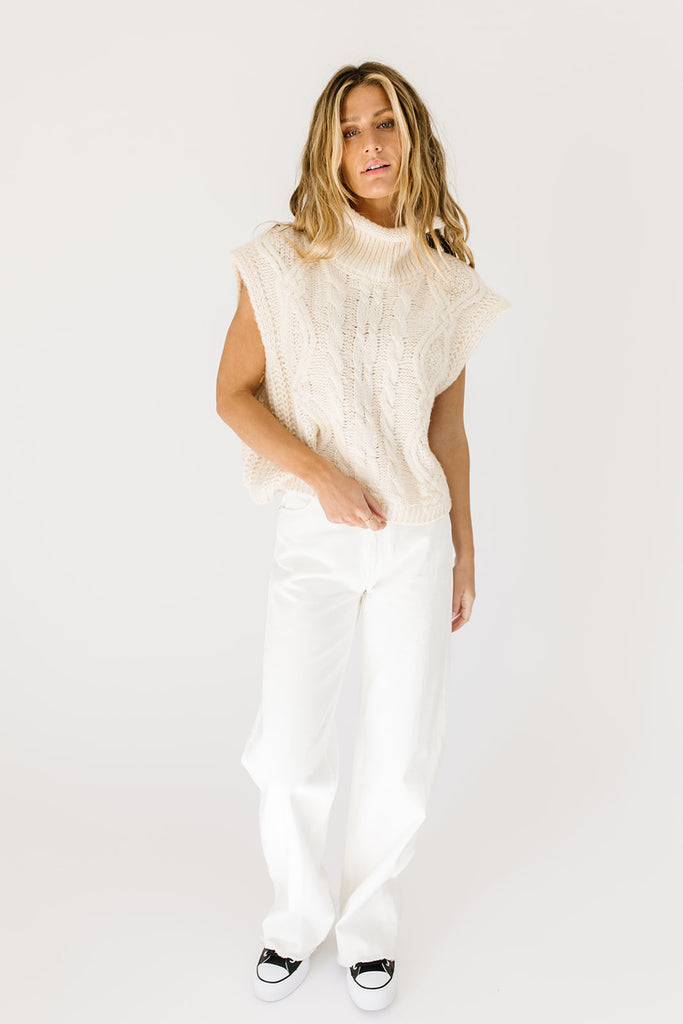 virgo cable knit sweater top