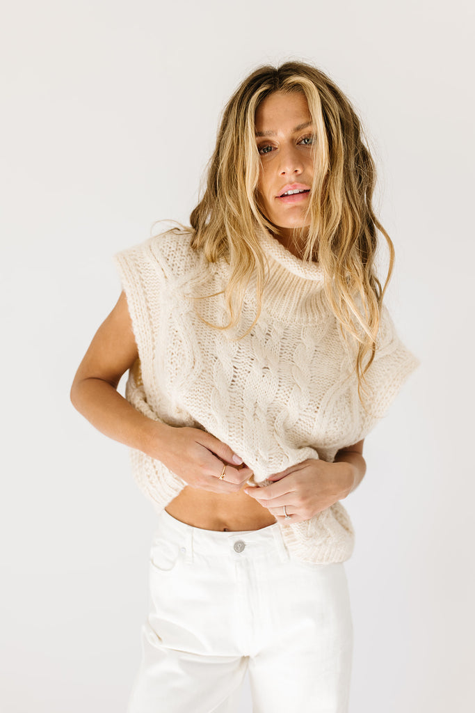 virgo cable knit sweater top