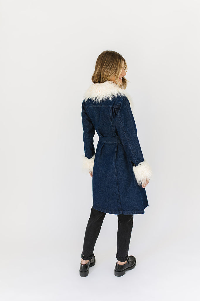 elle denim trench coat