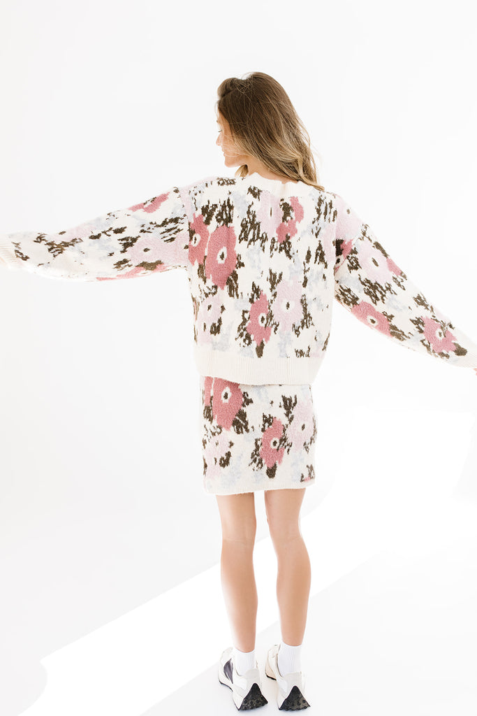 echo floral sweater set