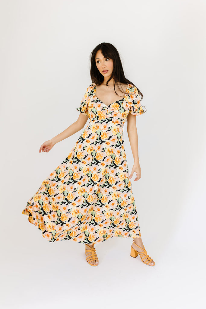 fiona floral midi dress – shop zoco