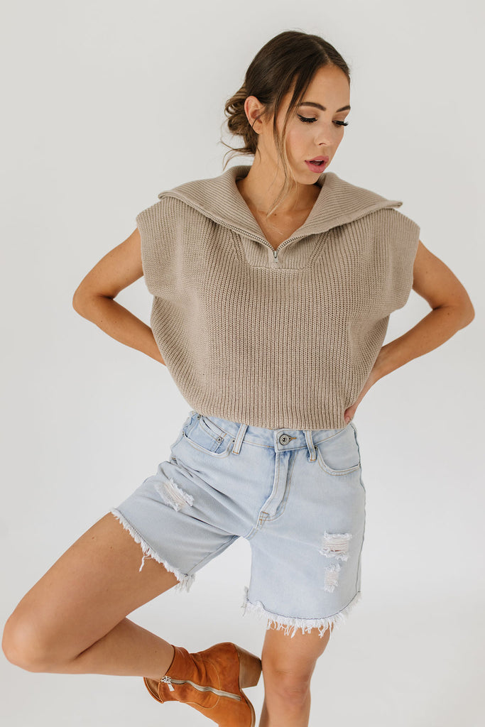 long story denim shorts