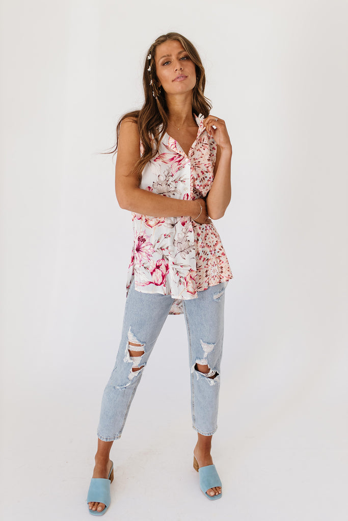 caught up button tank