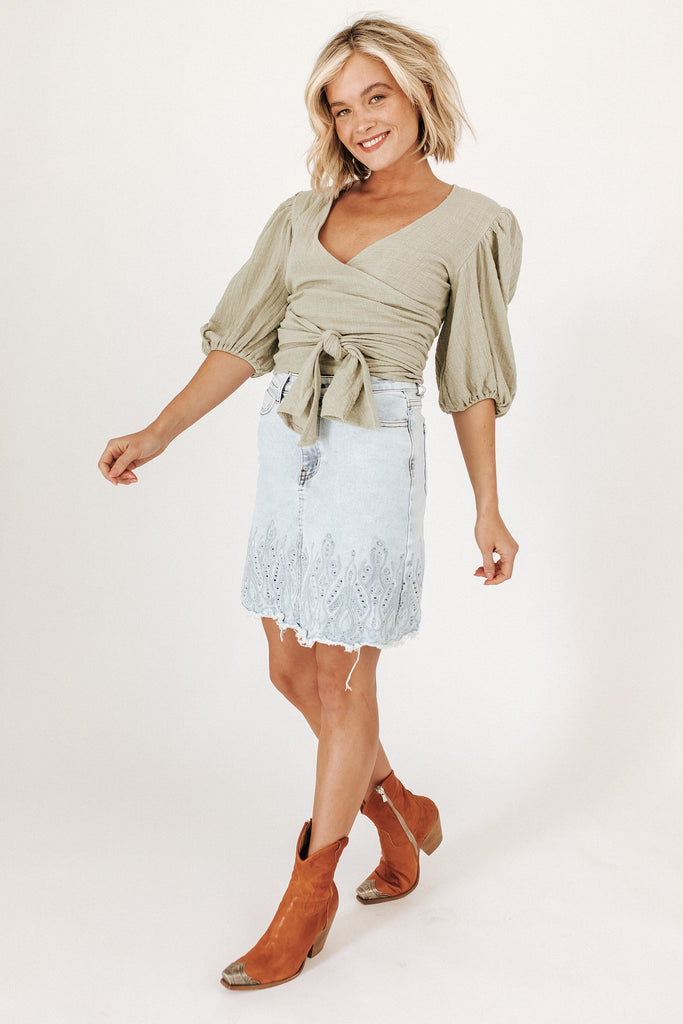 verona denim mini skirt