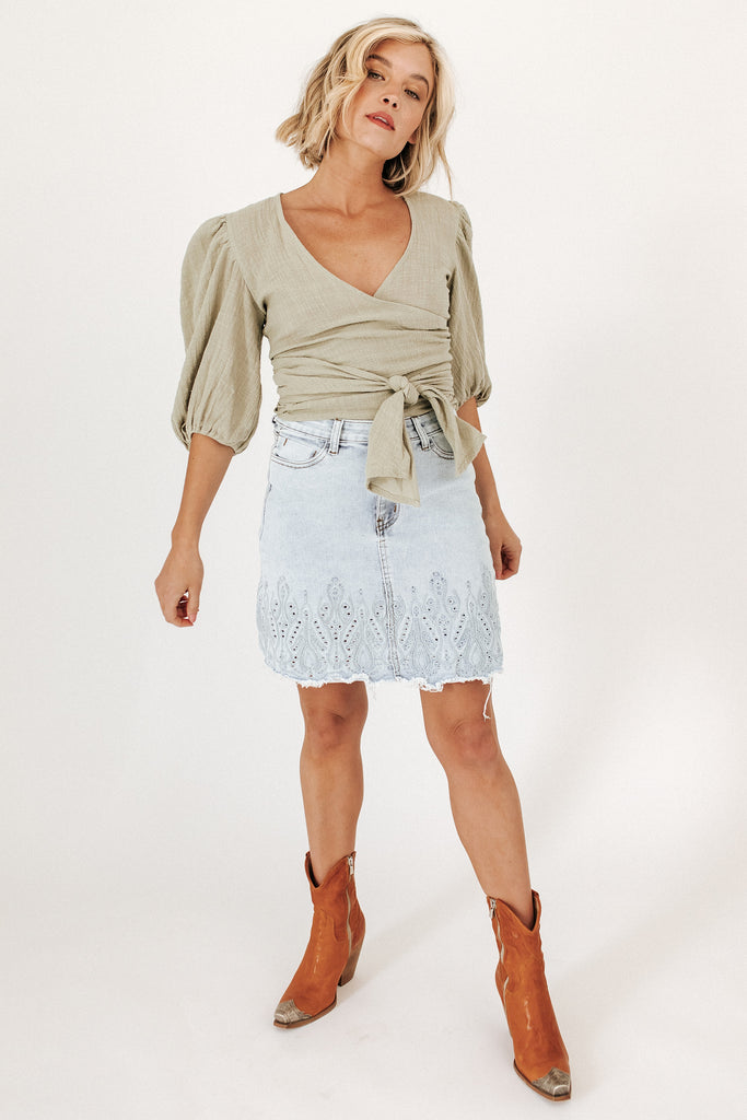 verona denim mini skirt