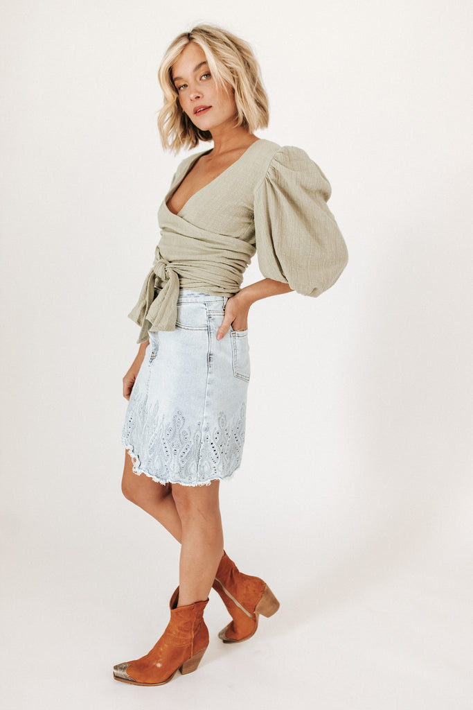 verona denim mini skirt