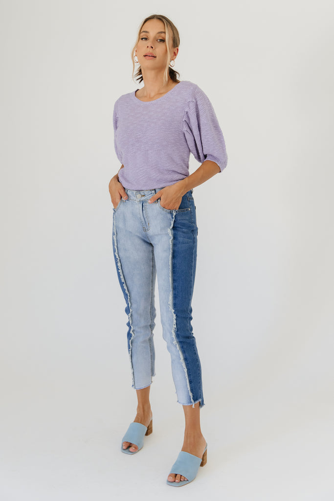west coast two toned denim