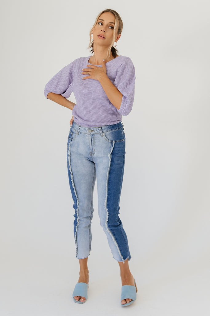 west coast two toned denim