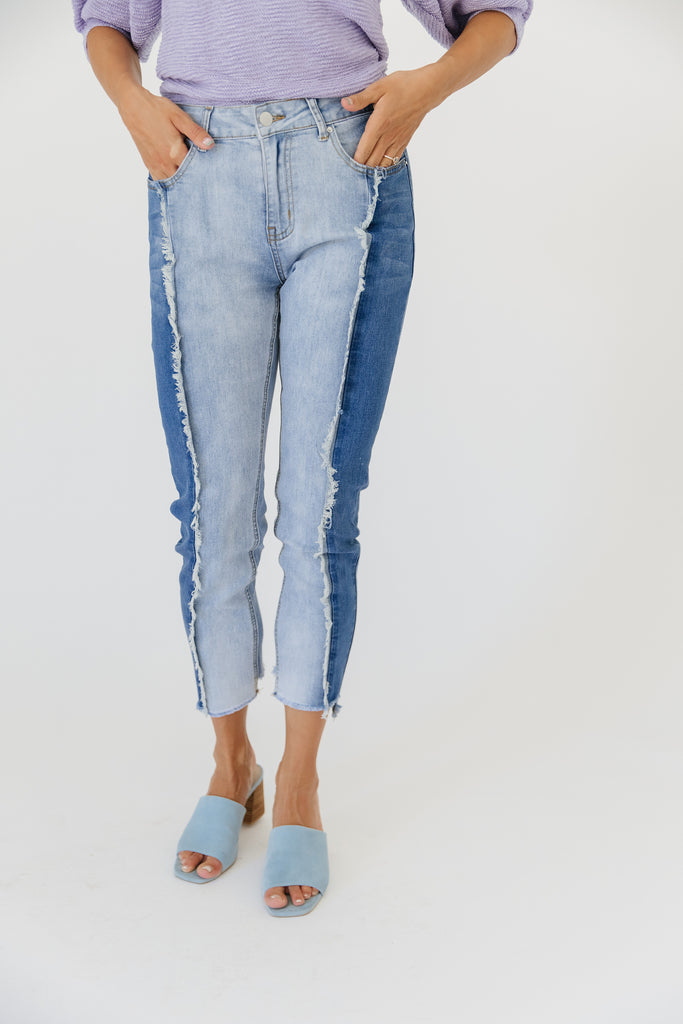 west coast two toned denim