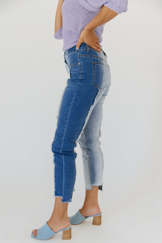 west coast two toned denim