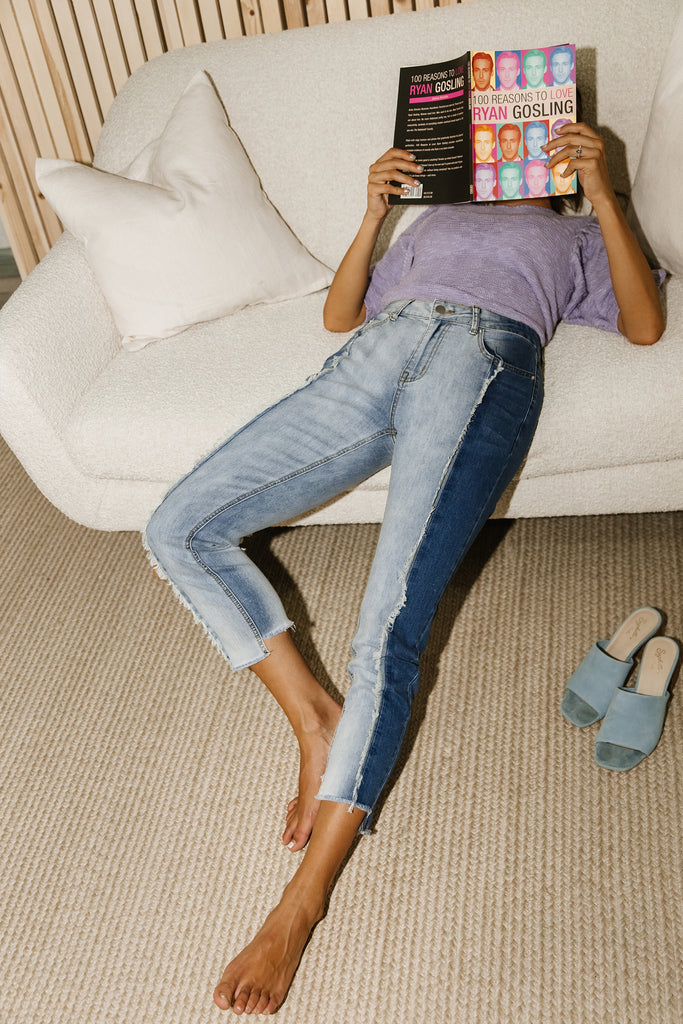 west coast two toned denim